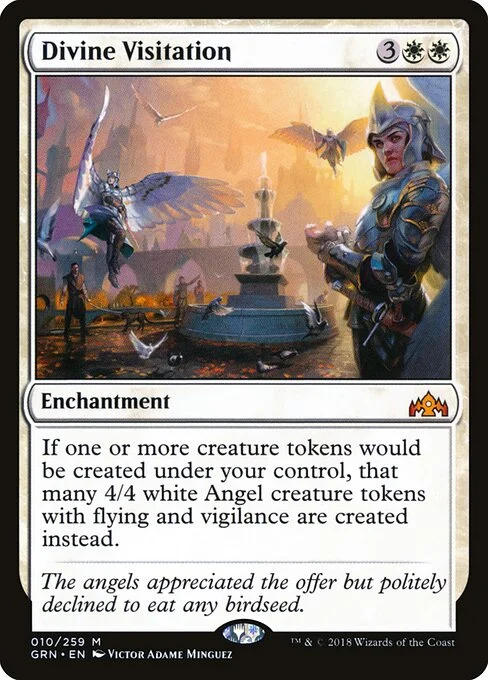 Divine Visitation, carta Magic di tipo Enchantment illustrata da Victor Adame Minguez