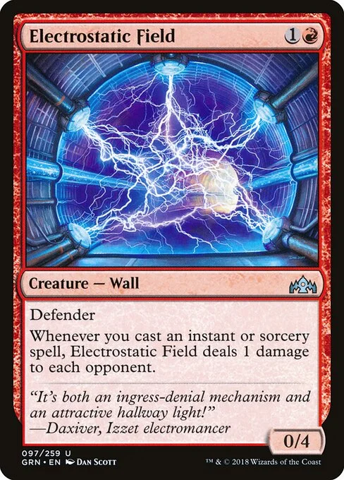 Electrostatic Field, carta Magic di tipo Creature — Wall illustrata da Dan Murayama Scott