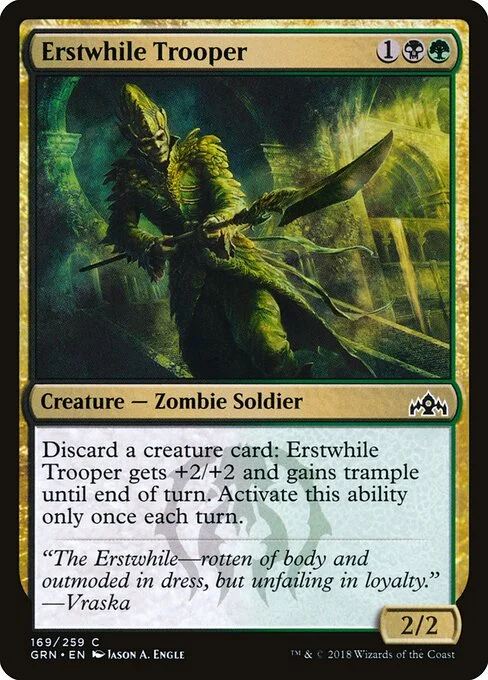 Erstwhile Trooper, carta Magic di tipo Creature — Zombie Soldier illustrata da Jason A. Engle