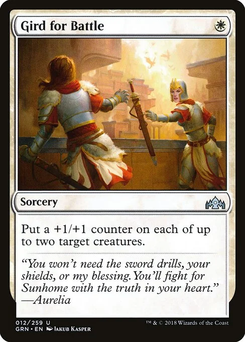 Gird for Battle, carta Magic di tipo Sorcery illustrata da Jakub Kasper