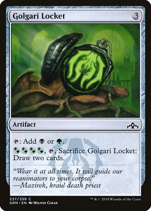 Golgari Locket, carta Magic di tipo Artifact illustrata da Milivoj Ćeran