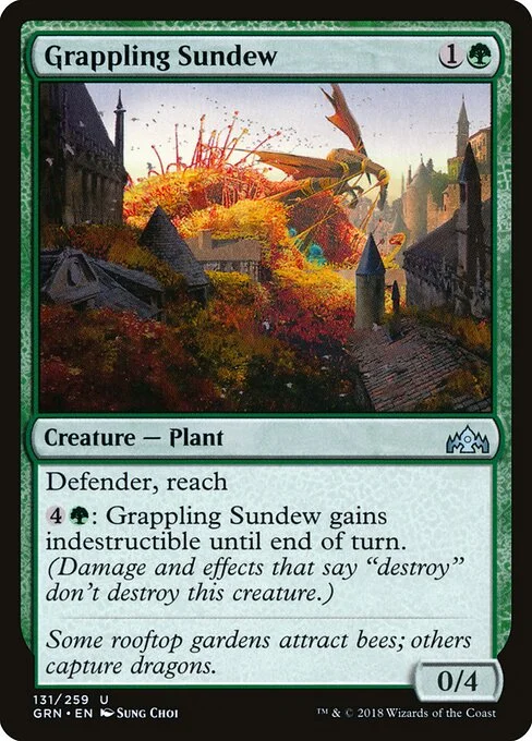 Grappling Sundew, carta Magic di tipo Creature — Plant illustrata da Sung Choi
