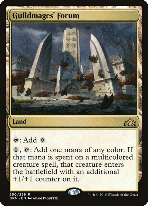 Guildmages' Forum, carta Magic di tipo Land illustrata da Adam Paquette