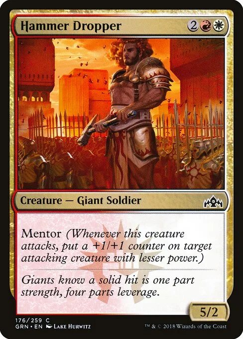 Hammer Dropper, carta Magic di tipo Creature — Giant Soldier illustrata da Lake Hurwitz