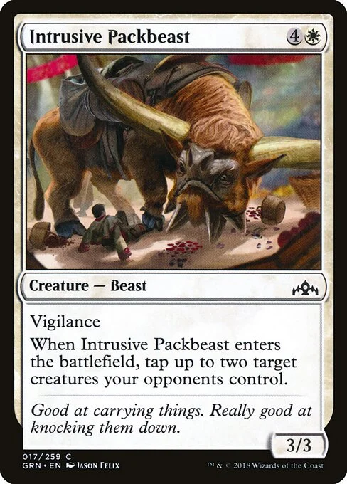 Intrusive Packbeast, carta Magic di tipo Creature — Beast illustrata da Jason Felix