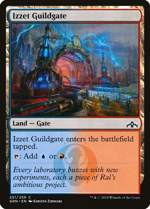 Izzet Guildgate, carta Magic di tipo Land — Gate illustrata da Kirsten Zirngibl