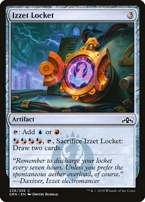 Izzet Locket, carta Magic di tipo Artifact illustrata da Dmitry Burmak