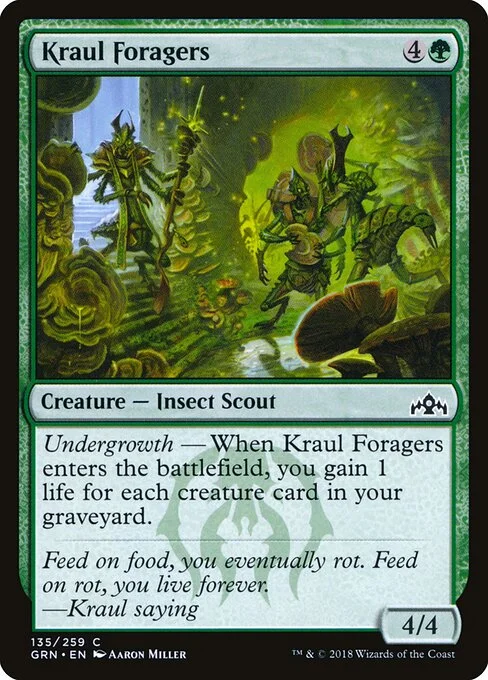 Kraul Foragers, carta Magic di tipo Creature — Insect Scout illustrata da Aaron Miller