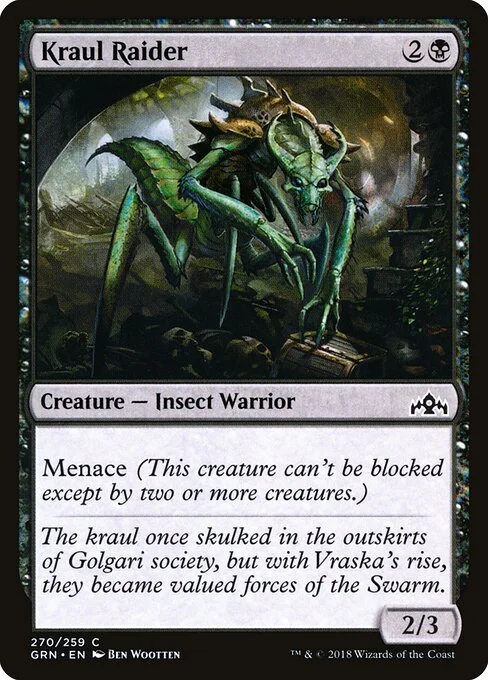 Kraul Raider, carta Magic di tipo Creature — Insect Warrior illustrata da Ben Wootten