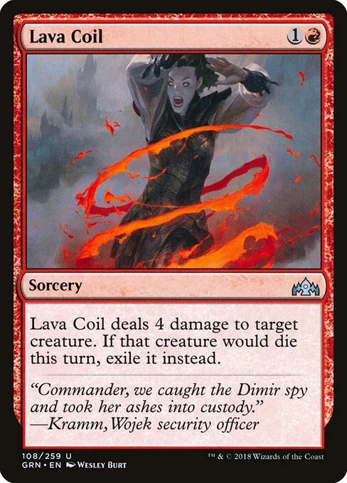 Lava Coil, carta Magic di tipo Sorcery illustrata da Wesley Burt