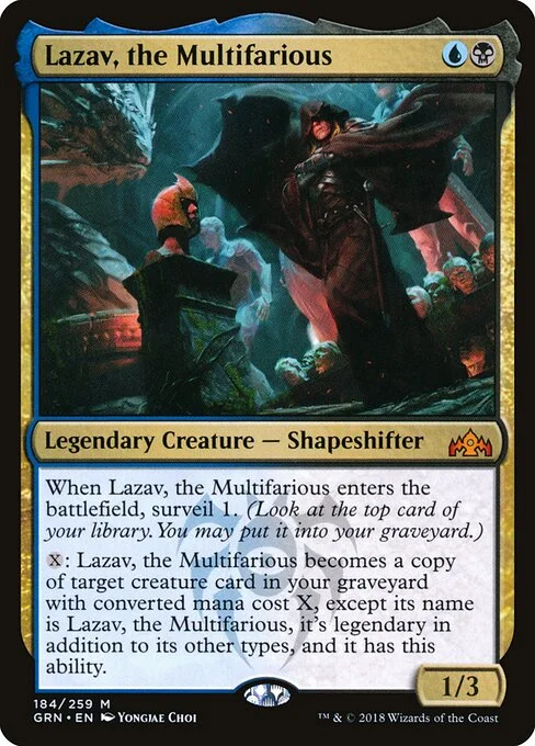 Lazav, the Multifarious, carta Magic di tipo Legendary Creature — Shapeshifter illustrata da Yongjae Choi