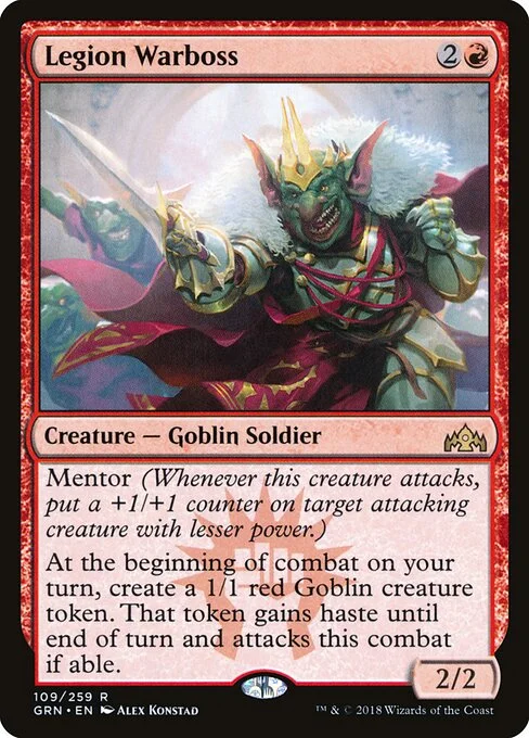 Legion Warboss, carta Magic di tipo Creature — Goblin Soldier illustrata da Alex Konstad