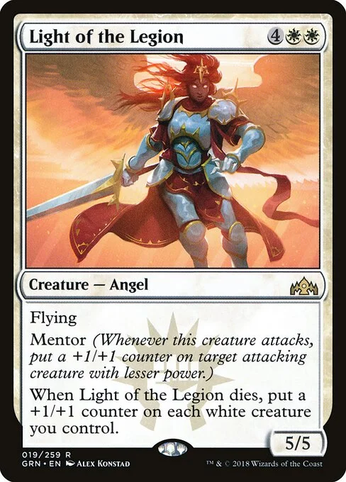 Light of the Legion, carta Magic di tipo Creature — Angel illustrata da Alex Konstad