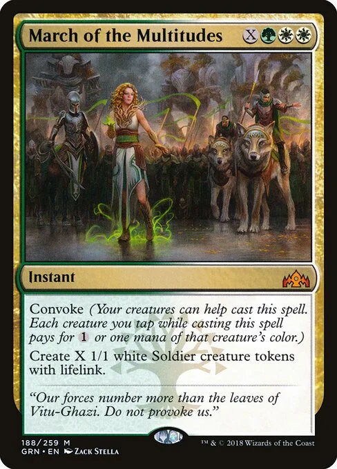 March of the Multitudes, carta Magic di tipo Instant illustrata da Zack Stella