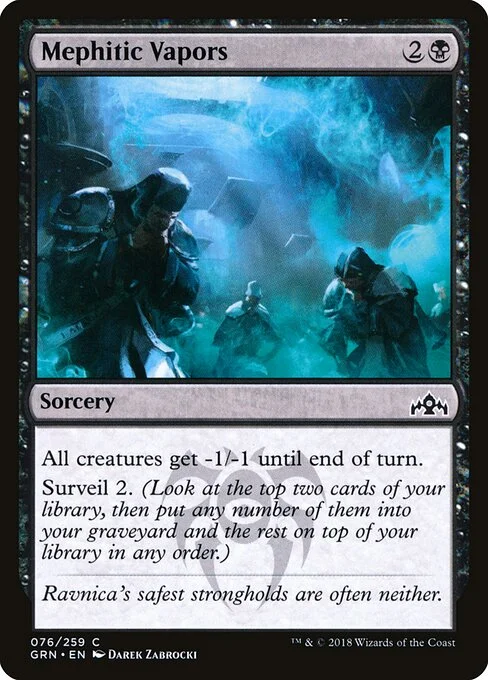 Mephitic Vapors, carta Magic di tipo Sorcery illustrata da Darek Zabrocki