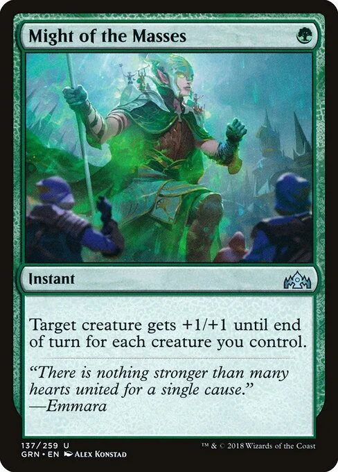 Might of the Masses, carta Magic di tipo Instant illustrata da Alex Konstad