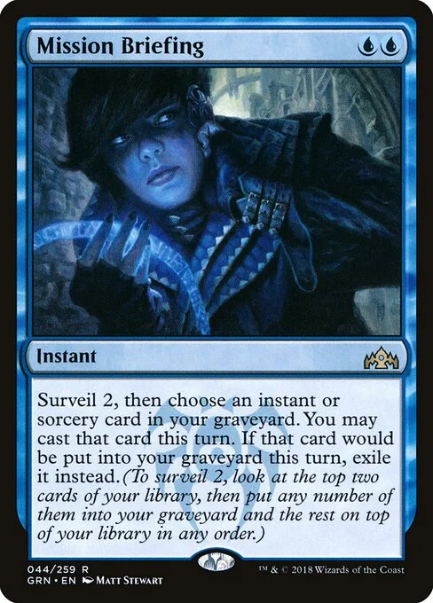 Mission Briefing, carta Magic di tipo Instant illustrata da Matt Stewart