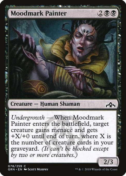 Moodmark Painter, carta Magic di tipo Creature — Human Shaman illustrata da Scott Murphy