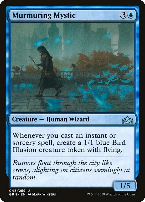 Murmuring Mystic, carta Magic di tipo Creature — Human Wizard illustrata da Mark Winters
