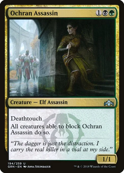Ochran Assassin, carta Magic di tipo Creature — Elf Assassin illustrata da Anna Steinbauer