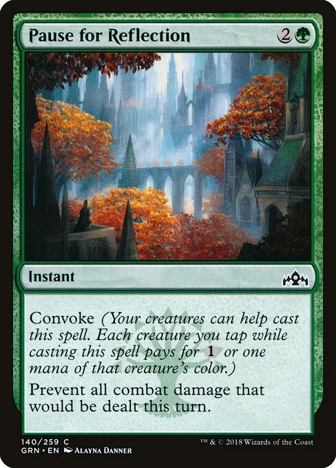 Pause for Reflection, carta Magic di tipo Instant illustrata da Alayna Danner