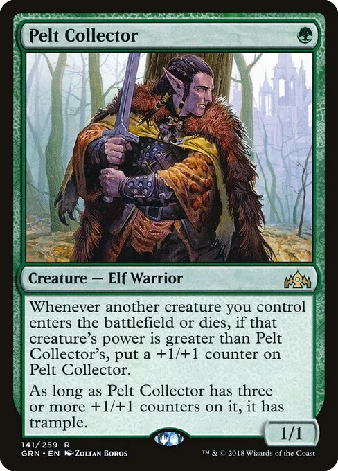 Pelt Collector, carta Magic di tipo Creature — Elf Warrior illustrata da Zoltan Boros