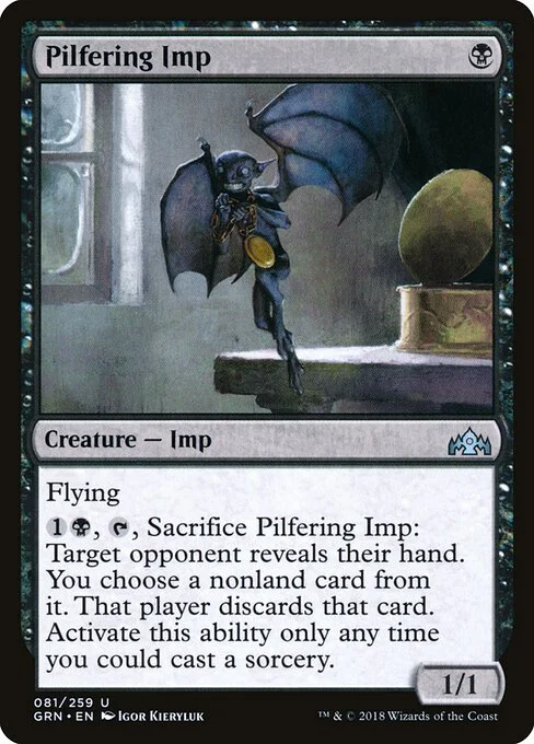 Pilfering Imp, carta Magic di tipo Creature — Imp illustrata da Igor Kieryluk