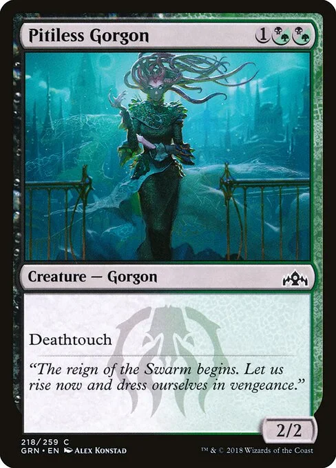 Pitiless Gorgon, carta Magic di tipo Creature — Gorgon illustrata da Alex Konstad