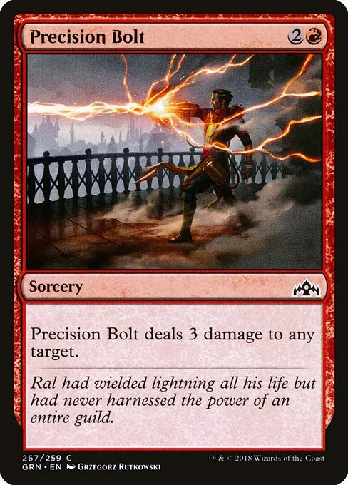 Precision Bolt, carta Magic di tipo Sorcery illustrata da Grzegorz Rutkowski