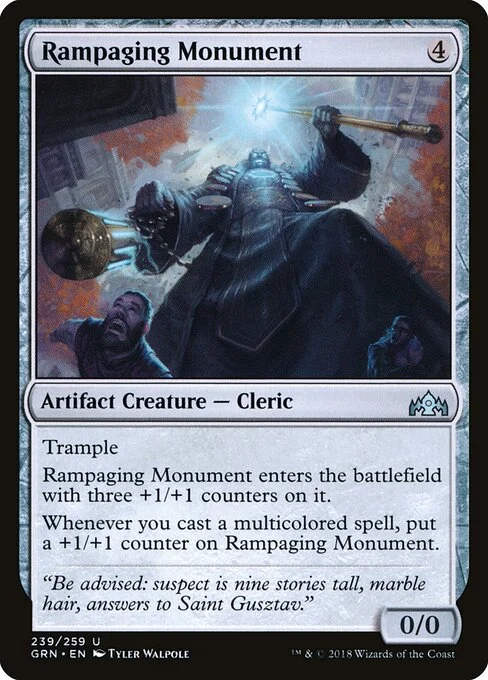 Rampaging Monument, carta Magic di tipo Artifact Creature — Cleric illustrata da Tyler Walpole