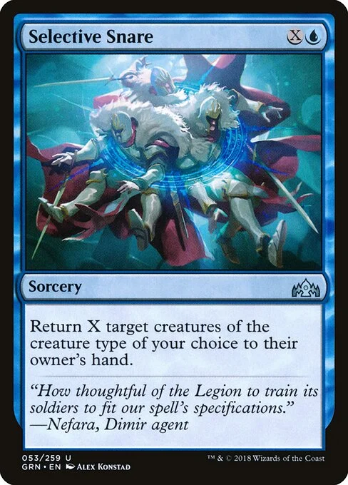 Selective Snare, carta Magic di tipo Sorcery illustrata da Alex Konstad