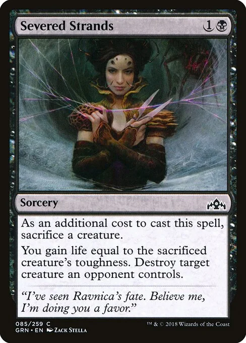 Severed Strands, carta Magic di tipo Sorcery illustrata da Zack Stella
