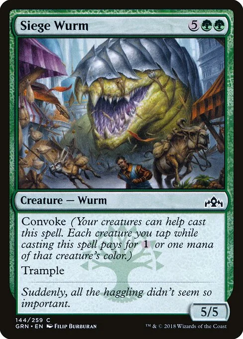 Siege Wurm, carta Magic di tipo Creature — Wurm illustrata da Filip Burburan