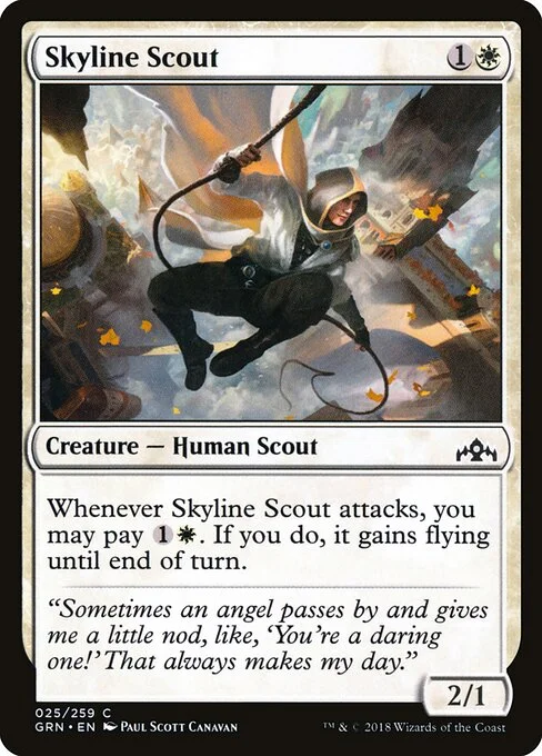 Skyline Scout, carta Magic di tipo Creature — Human Scout illustrata da Paul Scott Canavan