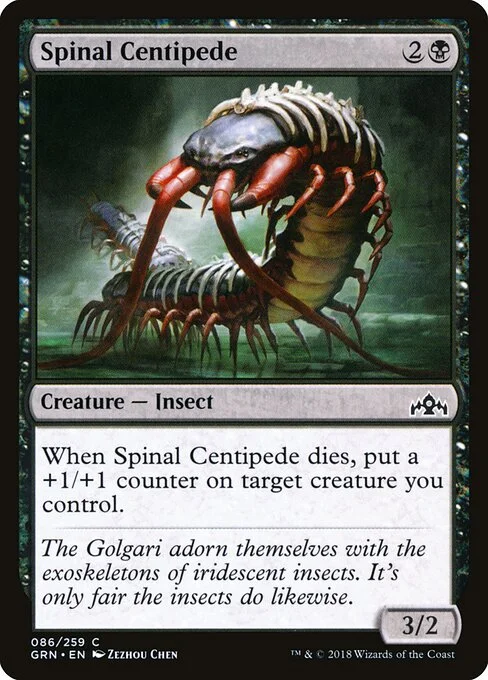 Spinal Centipede, carta Magic di tipo Creature — Insect illustrata da Zezhou Chen