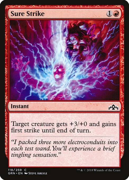Sure Strike, carta Magic di tipo Instant illustrata da Steve Argyle