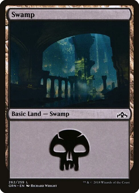 Swamp, carta Magic di tipo Basic Land — Swamp illustrata da Richard Wright