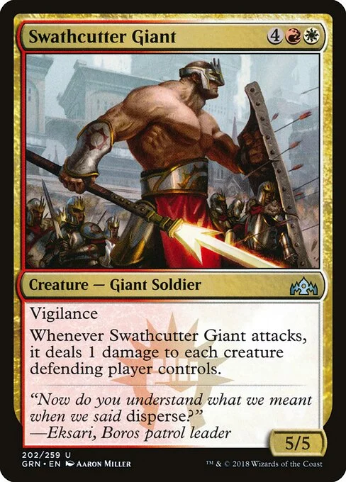 Swathcutter Giant, carta Magic di tipo Creature — Giant Soldier illustrata da Aaron Miller