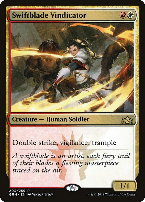 Swiftblade Vindicator, carta Magic di tipo Creature — Human Soldier illustrata da Viktor Titov