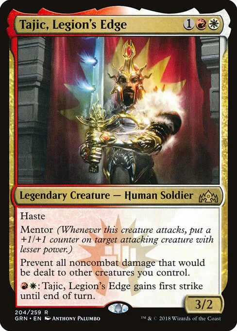 Tajic, Legion's Edge, carta Magic di tipo Legendary Creature — Human Soldier illustrata da Anthony Palumbo