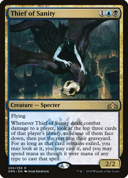 Thief of Sanity, carta Magic di tipo Creature — Specter illustrata da Igor Kieryluk
