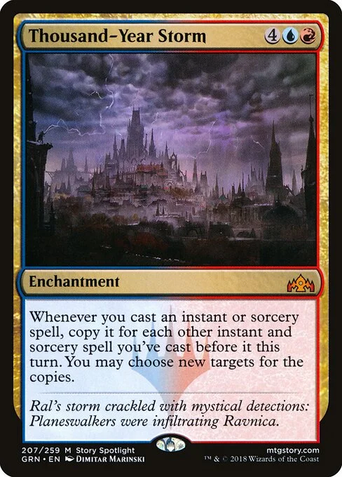 Thousand-Year Storm, carta Magic di tipo Enchantment illustrata da Dimitar Marinski