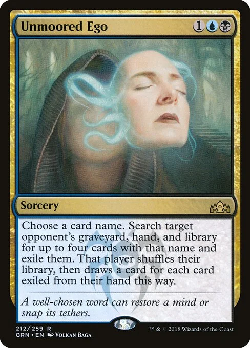 Unmoored Ego, carta Magic di tipo Sorcery illustrata da Volkan Baǵa
