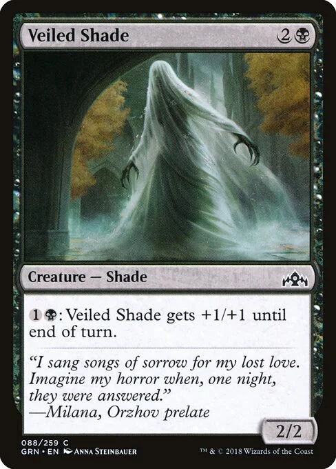Veiled Shade, carta Magic di tipo Creature — Shade illustrata da Anna Steinbauer