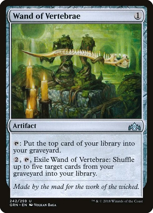 Wand of Vertebrae, carta Magic di tipo Artifact illustrata da Volkan Baǵa
