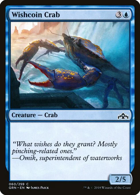 Wishcoin Crab, carta Magic di tipo Creature — Crab illustrata da James Paick