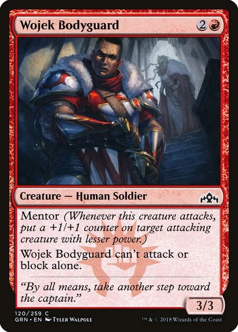 Wojek Bodyguard, carta Magic di tipo Creature — Human Soldier illustrata da Tyler Walpole