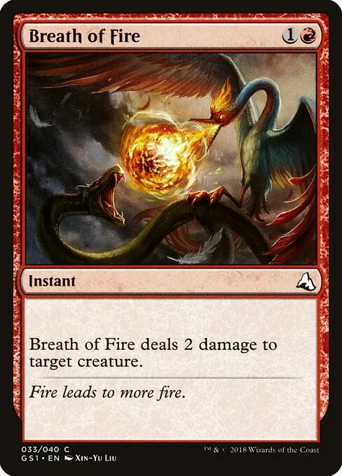 Breath of Fire, carta Magic di tipo Instant illustrata da Xin-Yu Liu
