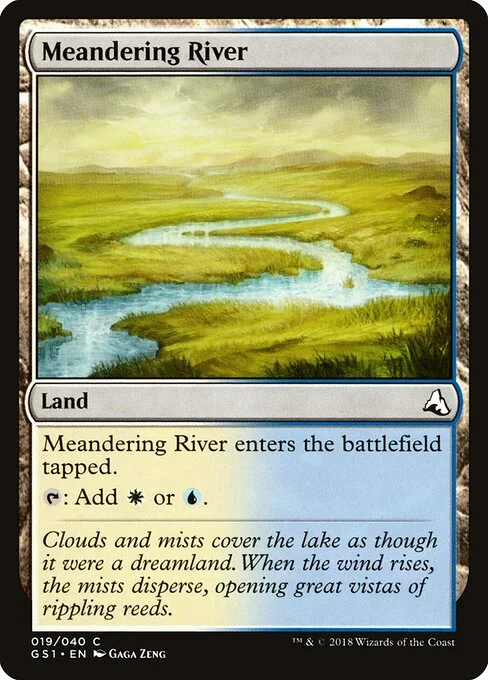 Meandering River, carta Magic di tipo Land illustrata da Gaga Zeng