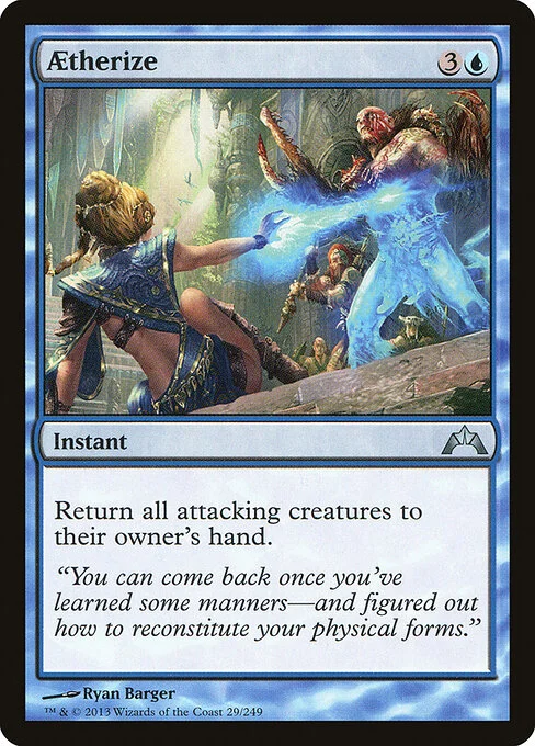 Aetherize, carta Magic di tipo Instant illustrata da Ryan Barger